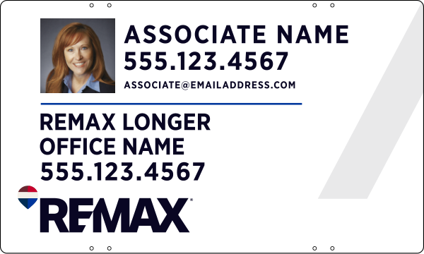 Reflective Associate Name w Photo Sign Panel, 18h x 30w, Steel